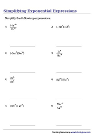 Worksheet Simplifying Expressions With