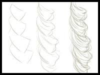 Anime hair is often based on real hairstyles but tends to be drawn in clumps rather than individual for drawing characters that can go along with these hairstyles see: How To Draw Curly Hair And Afro Ethnic Hair Drawing Tutorials Drawing How To Draw People S Frizzy And Curly Hair Drawing Lessons Step By Step Techniques For Cartoons Illustrations