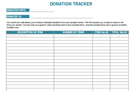 15 Donation Tracker Templates Free Word Excel Pdf