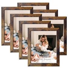 7 pack 8x10 picture frames set brown 8
