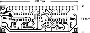 Below is the snapshot of top layer of pcb layout from easyeda you can view any layer top bottom. 60db Led Vu Meter