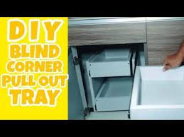 diy blind corner pull out tray diy