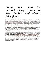 Hourly Rate Chart Vs Ensured Charges How To Read Packers