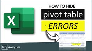pivot table errors in excel remove or