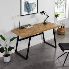 We believe in helping you find the product that is right for you. Kloten Oak Effect Desk With Black Metal Legs Shop Designer Home Furnishings