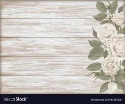 Vintage Wooden Background White Rose Bud Vector Image