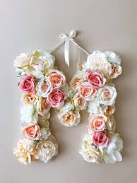 Summer Wedding Decor Flower Letters