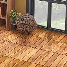 Teak Wooden Deck Floor Tiles For Flooring