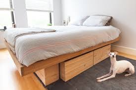 Raw Solid Antique Pine Platform Bed
