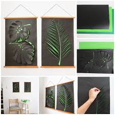 wonderful diy paper leaf wall art