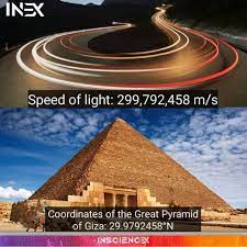 TruthandFreedomforAll on X: 🤔Interesting..The coordinates of the Great  Pyramid of Giza are 29.9792458°N and 31.134667°E. Some sources suggest that  the pyramids location is linked to the speed of light, which is 299,792,458