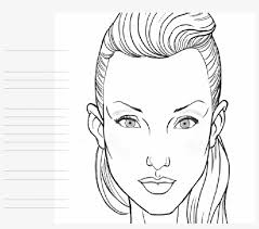 blank face chart temples makeup design makeup face chart transpa png 3022016