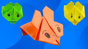 Кролик-Попрыгун из бумаги своими руками. Игрушка Оригами из бумаги |  Семейный канал Тищенко | Дзен