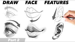 draw eyes nose lips ears part 2 3