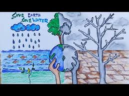 draw save water save earth poster