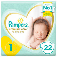 Pampers Premium Care Diapers Size 1 Newborn 2 5 Kg Carry Pack 22 Count