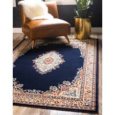 5 x 8 area rug in navy blue