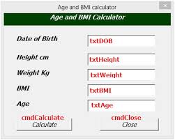 Excel Userform Bmi And Age Calculator