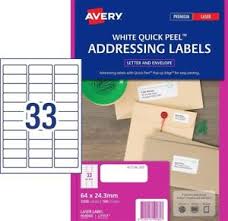 Details About 6 X Avery 959060 Laser Address Labels L7157 White 33 Per Sheet 100 Sheets 33 Up