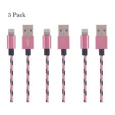 Apple iphone ipad ipod charger plug wall usb cable sync lead 4s 5 5s 6 7 x 1m 2m. Iphone Charger Cable 3m 10ft Lightning Cable Durable Braided Cord For Iphone Ipad 3 Pack Mfi Certified Lifetime Warranty Walmart Com Walmart Com