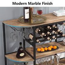 Wine Rack Table Bar Cabinet