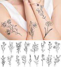 small flower temporary tattoos