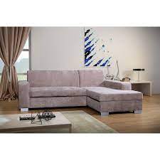 miami beige fabric corner sofa bed with