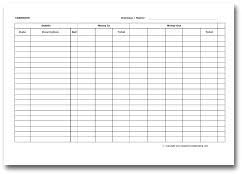 Free Bookkeeping Forms And Accounting Templates Templates