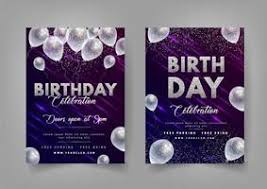 birthday invitation vector art icons