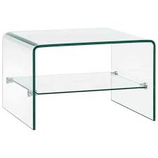vidaxl coffee table with a shelf clear