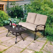 Fdw outdoor patio furniture set,3 pieces wicker bistro set outdoor patio set rattan chair conversation sets patio sofa wicker table set for yard backyard lawn porch poolside balcony,khaki cushion. How To Choose The Best Small Space Patio Outdoor Furniture In 2020