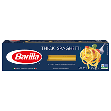 save on barilla spaghetti pasta thick