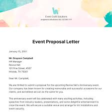 free event proposal letter templates