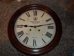antique 8 day wall clock b o