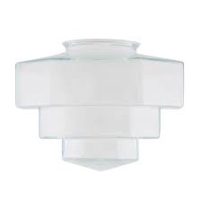 Art Deco Stepped Glass Lamp Shade