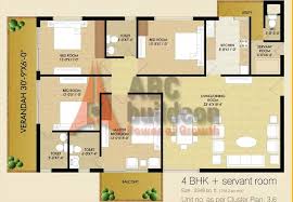 4 Bhk Sare Club Terraces Floor Plan