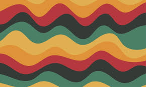 colorful wavy groovy reggae wallpaper