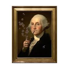 Art George Washington Blowing Bubbles