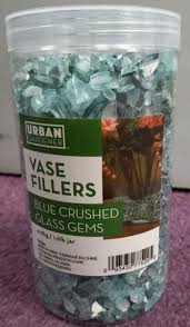 Vase Filler Blue Crushed Glass