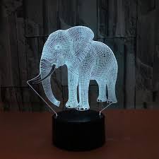 3d Press Elephant Night Light Colorful Changing Led Table Lamp Gift Living J9u8 For Sale Online Ebay