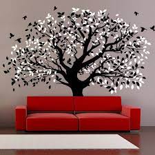 Stylish Wall Decal With Tree And Birds
