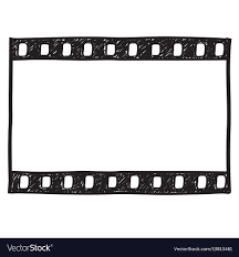 Film Strip Background Empty Film Frame Sketch
