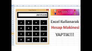 Excel İle Hesap Makinesi Yaptım | Excel İle Hesap Makinesi Yapımı | Sadece  Excel UserForm Kullandım. - YouTube