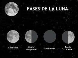 Resultado de imagen de las fases de la luna