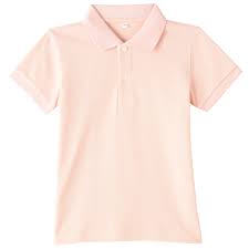 Moss Stitch Short Sleeve Polo Shirt Kids130 Light Pink Muji