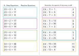 Maths Worksheet 2 Step Linear Equations