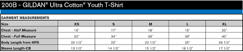 Gildan Ultra Cotton T Shirt Size Chart Coolmine Community