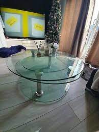 Round Glass Coffee Table Used 245 00