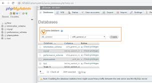 database with mysql using php