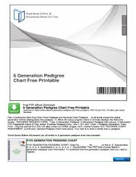 Fillable Online 6 Generation Pedigree Chart Free Printable